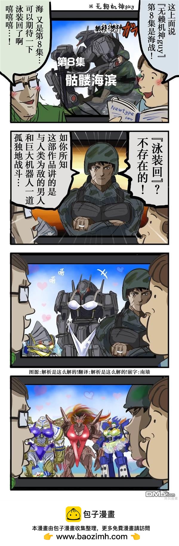 机器人动画的泳装回0