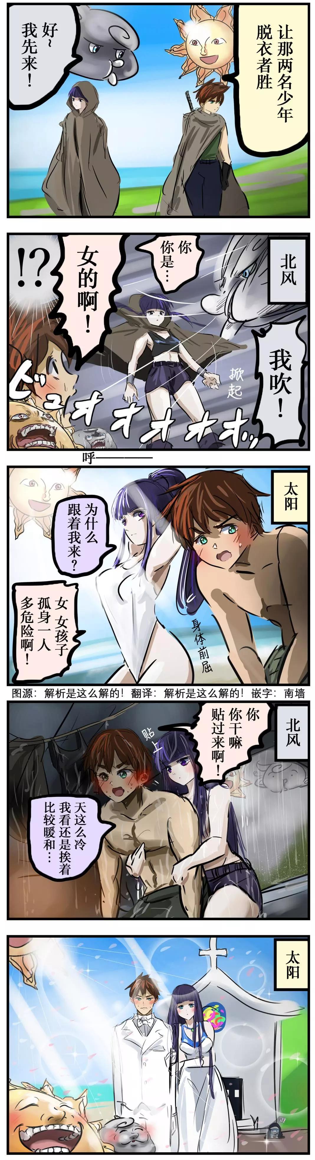 提供支援的北风与太阳0