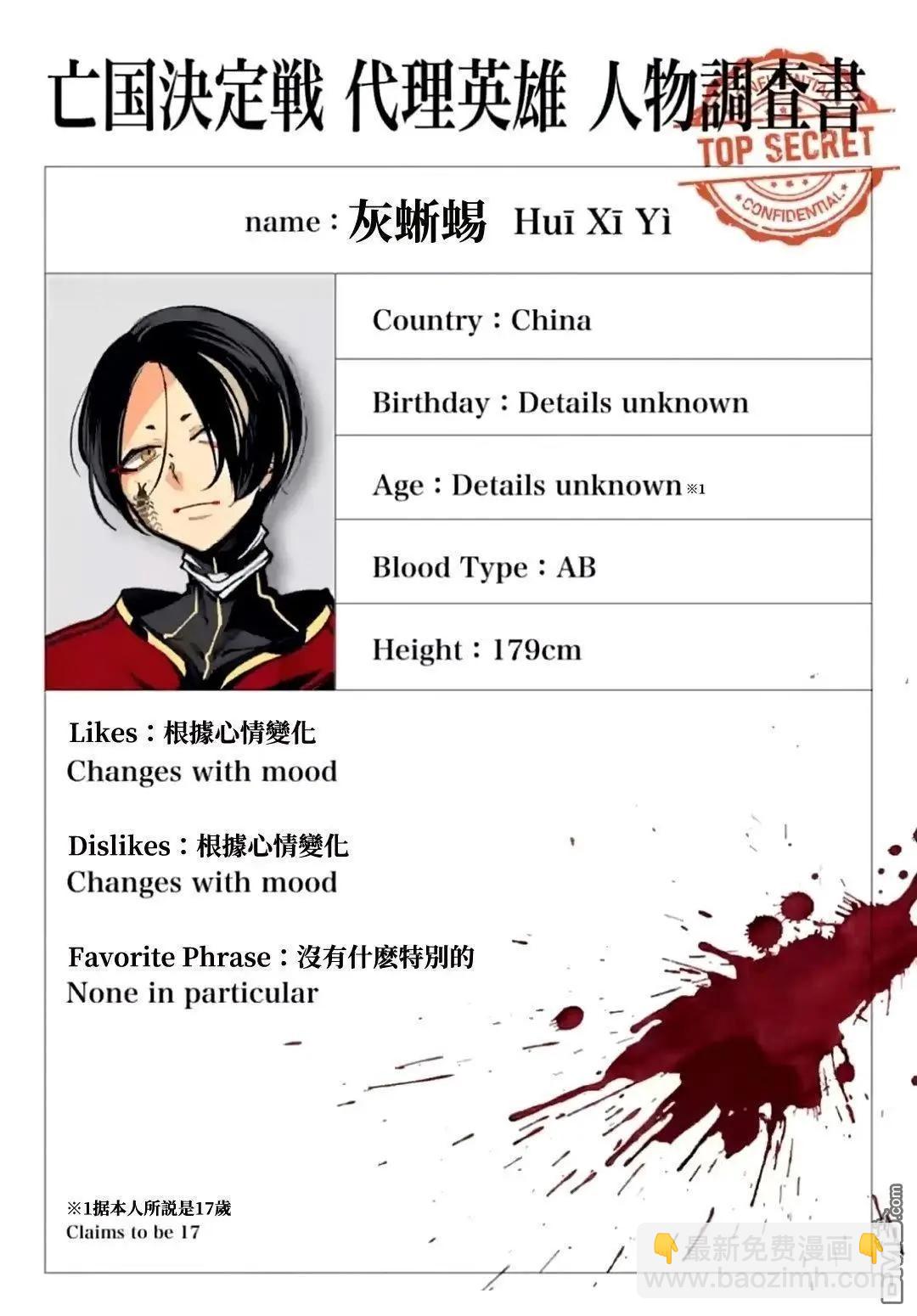 绝密代理英雄人物调查书013
