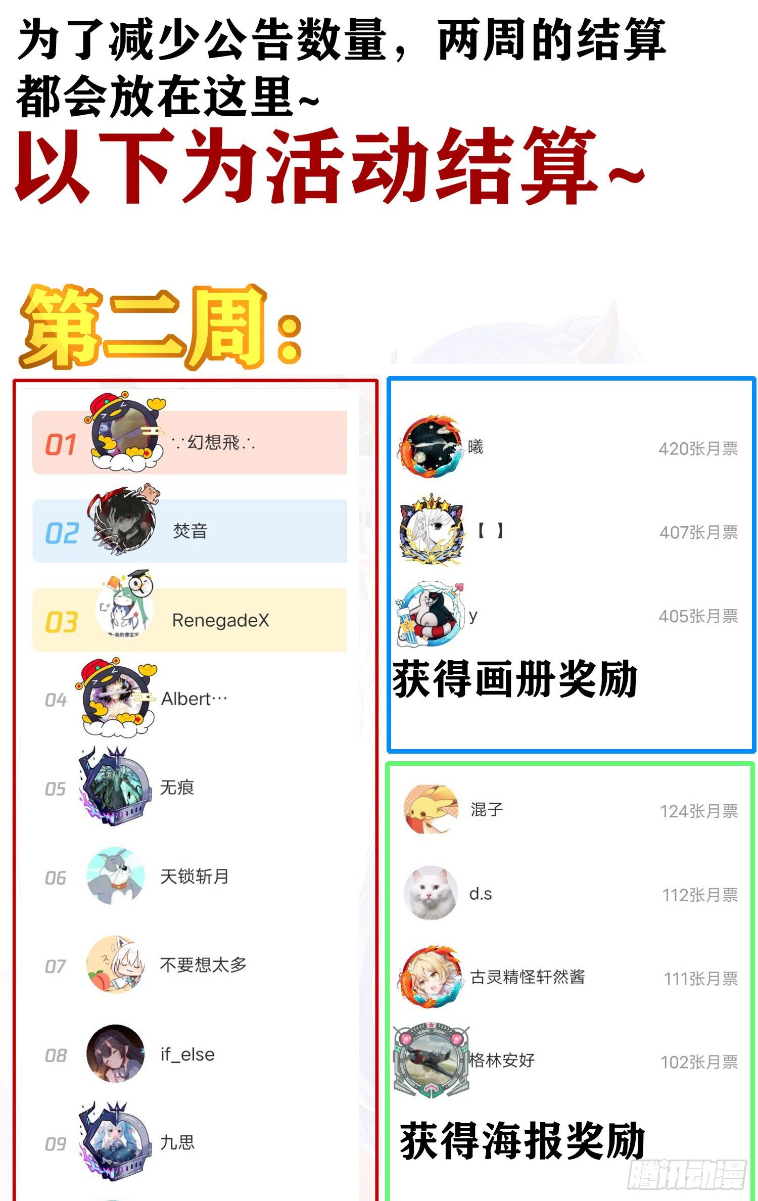 两周活动结果都在这~2