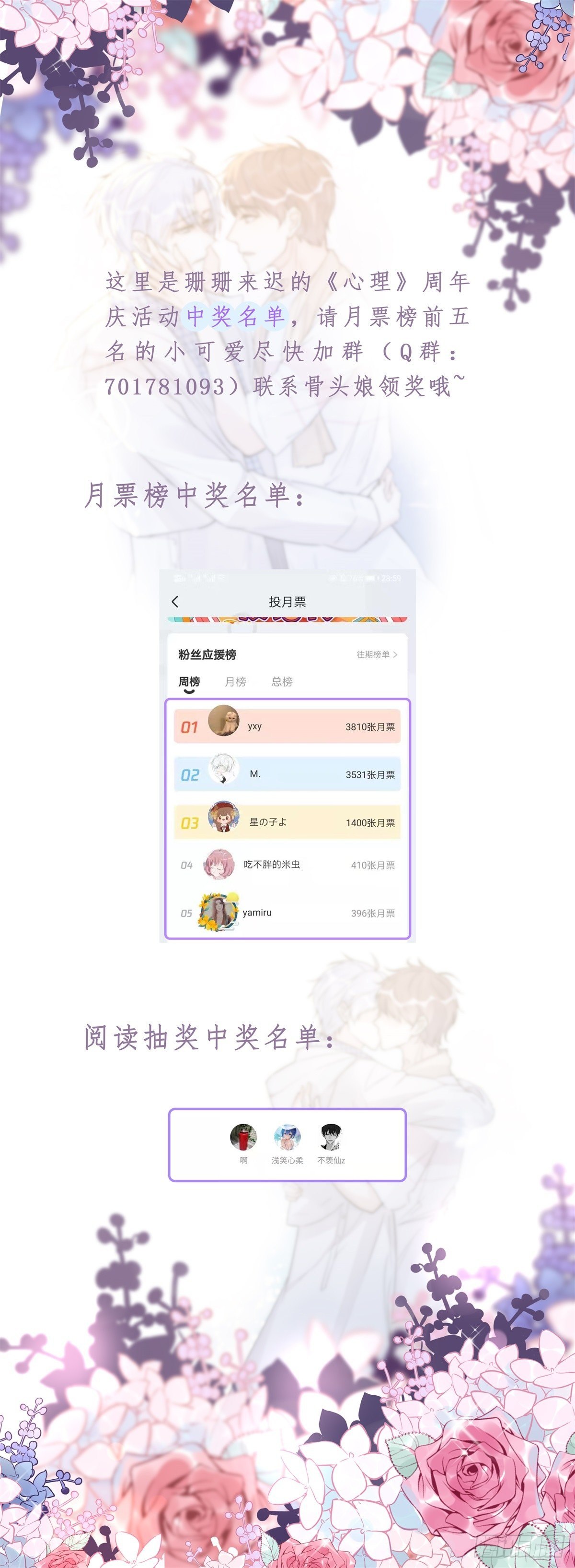 一周年活动发奖啦~~~0