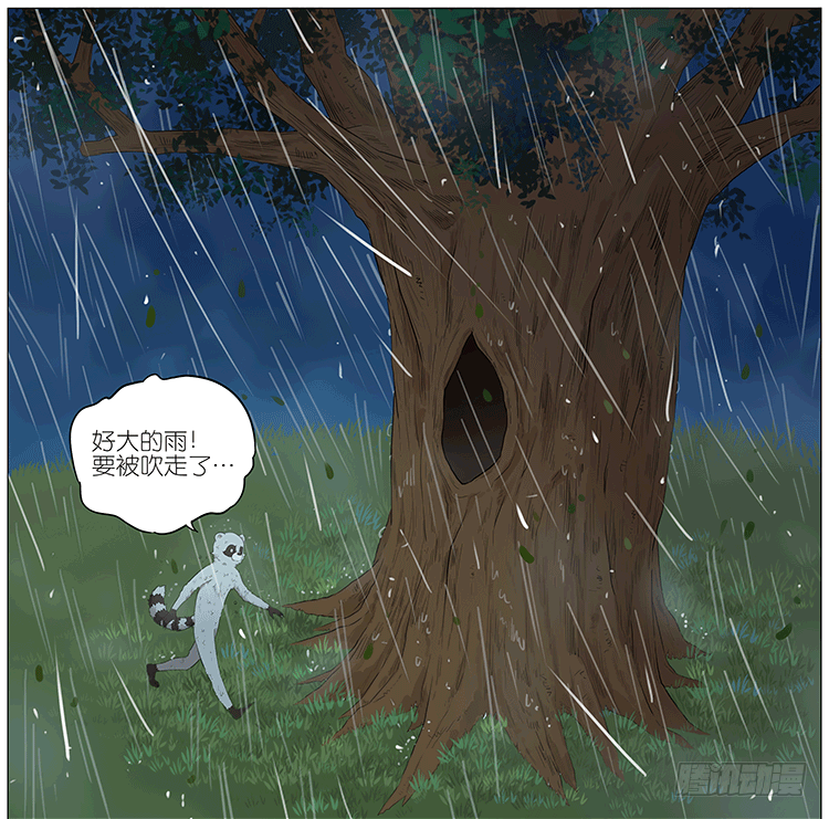 暴雨中的树洞0